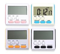 BHFYOB Digital Kitchen Timer with Strong Magnet Large LCD Display 24 Hour Clock & Alarm Count Up & Count Down for Kids Teachers