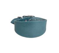 BHFYOB Leathers Dogs Collar Soft Padded Collar for Whippets Salukis Sighthounds Dogs Adjustable Collar Large Breeds Dogs