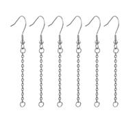 BHFYOB Pack of 20 Dangle Earring Wires for Jewelry Making Adjustable Chain Extender Set for Jewelry Making Extension Chains