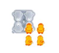 BHFYOB Practical Novelty Penguins Ice Cubes Tray for Elegant Lovers Sturdy Silicone Materilals 4 Cavity with Lid Easy to Use