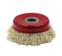 BHFYOB Remove Rust Brush Rotary Brass Steel Wire Brush Crimp Cup Set Wheel Angle Grinder for Paint Removal Deburring 10/16mm