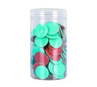 BHFZIAP 100 Pieces Counting Discs Markers Learning Counters Discs for Game Home Red Green, 25mm