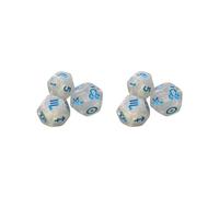 BHFZIAP 2 set 3Pcs Constellation Dices Astrology Dice for KTV Board Game Role Playing Game white and blue, 1.4cm