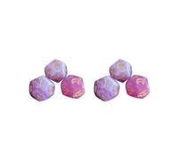 BHFZIAP 2 set 3x Astrology Dice Multisided Dice 12 Sided Polyhedral Dice for Party Favors Rose Red