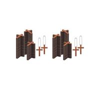 BHFZIAP 2 set 50Pcs Cross Pendants Handcrafted Jewelry Making Accessory Wooden Crucifix