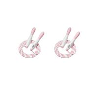 BHFZIAP 2 set Children Soft Beaded Segment Jump Rope Skipping Rope with Counters Portable Pink