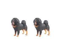 BHFZIAP 2 set Simulation Animal Figures Miniature Toys Collections for Goodie Bag Stuffers Tibetan Mastiff Black