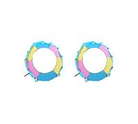 BHFZIAP 2 set Trampoline Spring Cover Tear Resistant Thick Round Frame Pad Water Resistant 1.5m, Yellow Blue Pink