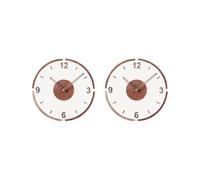 BHFZIAP 2 set Wall Hanging Clock Home Decoration Decorative for Living Room Office 4 Numbers, Diameter 30cm