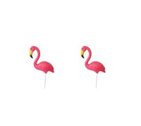 BHFZIAP 2 set Yard Ornament Bird Statue Figurine Sculpture Sidewalks Flamingo Garden Stake, Pink, 29.5x23cm 36cm