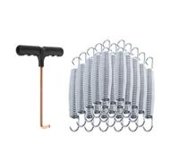 BHFZIAP 20Pcs Trampoline Springs Heavy Duty Weather Resistant Trampoline Accessories 13.5cm, Silver