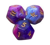 BHFZIAP 3Pcs Constellation Dices Astrology Dice for KTV Board Game Role Playing Game violet, 1.4cm