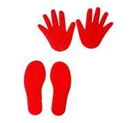 BHFZIAP 4 Pieces Sport Markers Coordination Touchable for Yoga Indoor Dance Studio red, 19x17cm