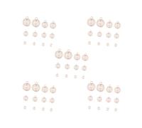 BHFZIAP 5 set 12Pcs Bead Cage Pendants Stone Holder Ball Charms Hollow Cage Pendants Rose Gold, 10mm 15mm 20mm 25mm