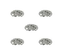 BHFZIAP 5 set 6 Pieces Large Hollow Flower Skull Charm Pendant Jewelry Gift Antique Silver