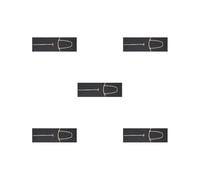 BHFZIAP 5 set 83x26cm Safety Skateboard Sandpaper Thicken PVC Black for Wheelchair Hollow