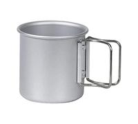 BHFZIAP Camping Cup Portable with Folding Handles Pot for Garden Backpacking Outdoor Argent, Silver, 8x8.2x8.2cm