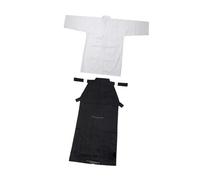 BHFZIAP Kendo Uniform Set Kendo Hakama Breathable Ninjas Judo Japanese Kimono Hakama 170cm White and Black