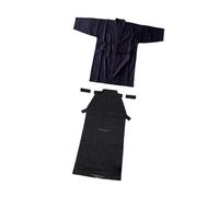 BHFZIAP Kendo Uniform Set Kendo Hakama Breathable Ninjas Judo Japanese Kimono Hakama 175cm Blue and Black