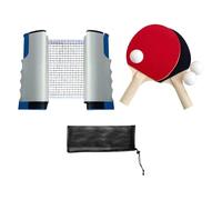 BHFZIAP Ping Pong Paddles Set Games Table Tennis Set for Tabletop Traveling Training Grey