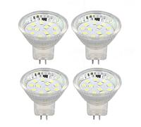 BHGAFD 4PCS MR11 LED Light Bulb 2W 300LM, Energy Saving Spot Light Bulb with 120 Degree Beam Angle, Double Pin Base for Landscape Track Ceiling Downlights (Cool White)