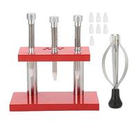 BHGAFD Watch Hand Presser Puller Tongs Setting Fitting Set, Professional Watch Repair Tool Kit, Stainless Steel Watch Hand Presser Head with 10 Replaceable Heads and Tongs for Watchmakers