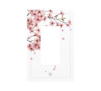 BHGAHD Decorative Outlet Covers Sakura Cherry Blossom Delicate Pink Floral Art 1 Gang Rocker Light Switch Covers Single Decora Gfci Device Wall Plate for Living Room Bedroom Office