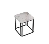 BHGFYXBS End Table Side Table Italian Minimalist Luxury Corner Table Side Stone Slab Small Square Modern Simple Balcony Coffee Sofa Cabinet