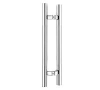 BHGFYXBS Extra Long Barn Door Handle Set, Classic Round Handles Of American Style, Push Pull Bar For Glass/Wooden Door, Double Sided H Shape, Stainless Steel/D/80Cm/31.5In,Silver-,Silver-150Cm/59.1In