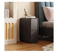 BHGFYXBS Narrow Bedside Table W/2 Drawers Microfiber Leather Nightstand Minimalist Slim Sofa Side Table For Small Spaces Bedroom Furniture Dignified Vision,Gray A-25X40X50Cm,Dark,Dark Gray-35x40x50cm