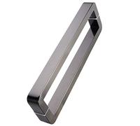 BHGFYXBS Round Corner Glass Door Handle Brushed, Commercial Hotel Push Pull Bar Handle Screws For Sliding Barn Shower Door, Back To Back Install,Black-122.5 Cm (48,Black-122.5 cm (48