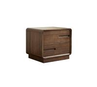 BHGFYXBS Side Tables Bedroom 50X40X43Cm Black Walnut Solid Wood Bedside Storage Table, Modern Bedroom Furniture, Simple Cabinet Bedside Tables