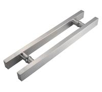 BHGFYXBS Sliding Barn Door Handle H-Sdouble-Side Stainless Steel Sliding Glass Door Push Pull Bar Handle, Courtyard Indoor/Sier/60Cm,Sier-60Cm(2 Ft),Sier-60Cm(2 Ft)