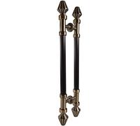 BHGFYXBS Sliding Barn Door Handle,Long Two Side Push Pull Bar Handle,Interior & Exterior Round Wooden Door Handle Set,Mounting Hardware Included,Bronze-80Cm/31.5In,Bronze-80cm/31.5in