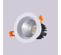 BHGFYXBS White Cob Engineering Embedded High Color Rendering Led Commercial Lighting Spotlight Intelligent Drive Aluminum Heat Dissipation Hole Lamp Ceiling Light Outdoo,6500k-40W