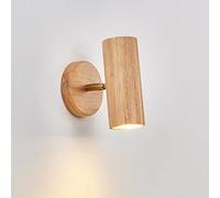 BHGFYXBS Wood Fixed Track Lighting Led Wall Mount Spotlight, Adjustable Ceiling Accent Spot Lamp, Directional Spotlights Ceiling/Wall Lamps For Commercial Household,1light