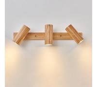 BHGFYXBS Wood Fixed Track Lighting Led Wall Mount Spotlight, Adjustable Ceiling Accent Spot Lamp, Directional Spotlights Ceiling/Wall Lamps For Commercial Household,3lights