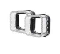 BHGMGEBLV Angel Eye Kit 1.5/3.0 Inch LED 5D Angel Eyes Shrouds Projector Lenses Masks APP For Car Headlights DRL Turn Signal Lights Accessories Halo Ring Kits(1.5Inch Square,1in1)