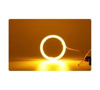 BHGMGEBLV Angel Eye Kit 2PC 12-24V COB Led Halo Ring Angel Eyes For Car Motorcycle Circular Light 70mm 80mm 90mm Daytime Running Headlight Buld Halo Ring Kits(80mm,Yellow)