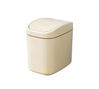 BHGMGEBLV Car Bin Desktop Trash Can Small For Mini Garbage Plastic Dustbin With Shake Cover For Home Office Waste Bins Cars Trash Can(Orange)