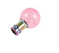 BHGMGEBLV Car Gear Shift Knob for Car Manual Shift Knob Acrylic Gear Shifter Head Stick Crystal Transparent Bubble Pink Blue Clear Car Grip Head Lever(Pink.)