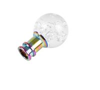 BHGMGEBLV Car Gear Shift Knob for Car Manual Shift Knob Acrylic Gear Shifter Head Stick Crystal Transparent Bubble Pink Blue Clear Car Grip Head Lever(Clear)