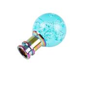 BHGMGEBLV Car Gear Shift Knob for Car Manual Shift Knob Acrylic Gear Shifter Head Stick Crystal Transparent Bubble Pink Blue Clear Car Grip Head Lever(Cyan-Blue)