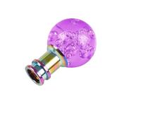 BHGMGEBLV Car Gear Shift Knob for Car Manual Shift Knob Acrylic Gear Shifter Head Stick Crystal Transparent Bubble Pink Blue Clear Car Grip Head Lever(Purple)