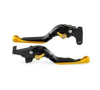 BHGMGEBLV Clutch Brake Levers Set for MT-09 SP for Tracer 900 9 GT MT 09 for MT09 2021-2024 Motorcycle Handles Folding Extendable Brake Clutch Levers Motorcycle Hand Brake(Black Gold)
