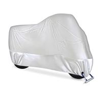 BHGMGEBLV Motorbike Saddle Bags for Piaggio for MP3 for 500 Motorcycle Cover Waterproof All Season Dustproof UV Protective Outdoor Indoor Motorbike Rear Seat Carry Pouch(Silver,XXL)