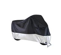 BHGMGEBLV Motorbike Saddle Bags for Piaggio for MP3 for 500 Motorcycle Cover Waterproof All Season Dustproof UV Protective Outdoor Indoor Motorbike Rear Seat Carry Pouch(Black and Silver,L)