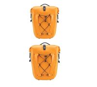 BHGMGEBLV Motorbike Saddle Bags Waterproof 25L Bike Rack Bag Twin Pack CombinationMountain Road Bicycle Tail Seat Long Travel Double Side Bike(Orange 2pcs)