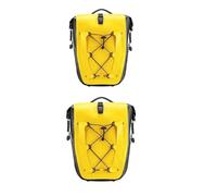 BHGMGEBLV Motorbike Saddle Bags Waterproof 25L Bike Rack Bag Twin Pack CombinationMountain Road Bicycle Tail Seat Long Travel Double Side Bike(Black Yellow 2pcs)