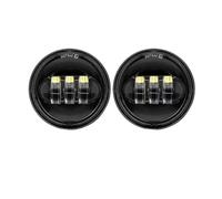 BHGMGEBLV Motorcycle LED Headlight For Classic Road King For Dyna 4.5 Inch LED Fog Light 2pcs Motorcycle Passing Auxiliary(2pcs blcak)